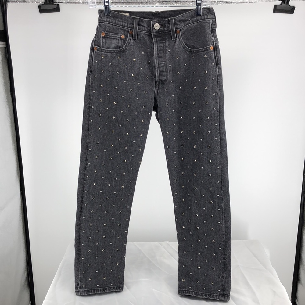 Levi’s 501 black studded jeans Size 25 x 26